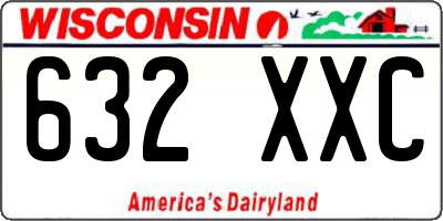 WI license plate 632XXC