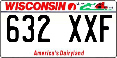 WI license plate 632XXF