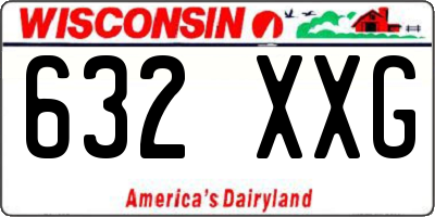 WI license plate 632XXG