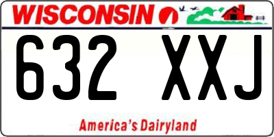 WI license plate 632XXJ