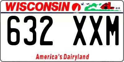 WI license plate 632XXM