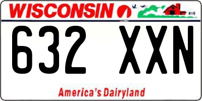 WI license plate 632XXN