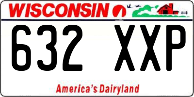 WI license plate 632XXP