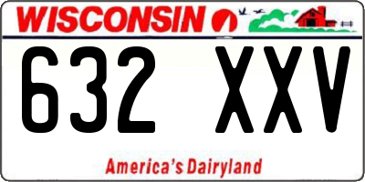 WI license plate 632XXV