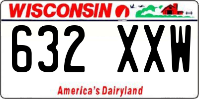WI license plate 632XXW