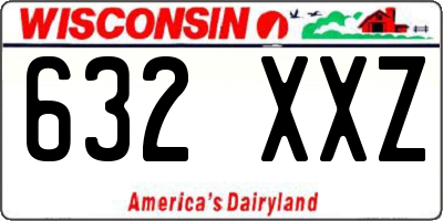 WI license plate 632XXZ