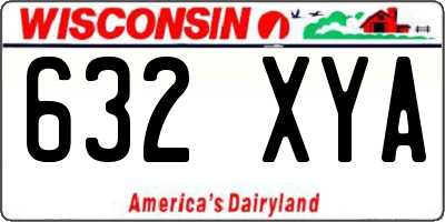 WI license plate 632XYA