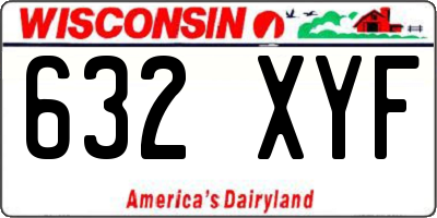 WI license plate 632XYF