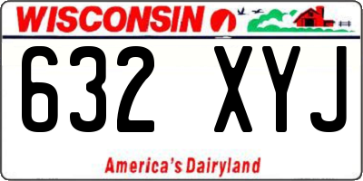 WI license plate 632XYJ