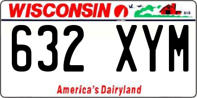 WI license plate 632XYM