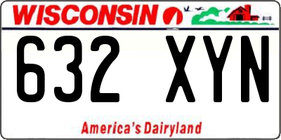 WI license plate 632XYN