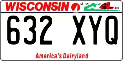 WI license plate 632XYQ