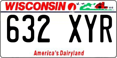 WI license plate 632XYR