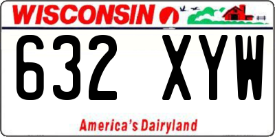 WI license plate 632XYW