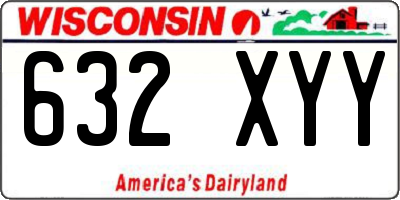 WI license plate 632XYY