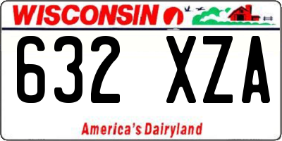 WI license plate 632XZA