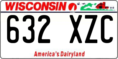 WI license plate 632XZC