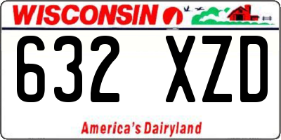 WI license plate 632XZD