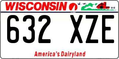 WI license plate 632XZE
