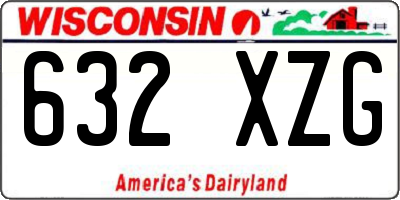 WI license plate 632XZG
