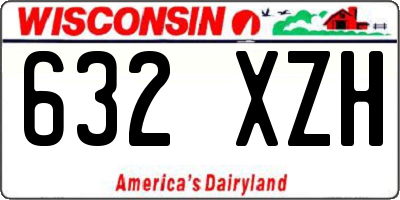 WI license plate 632XZH