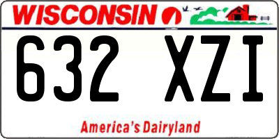 WI license plate 632XZI