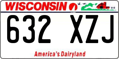 WI license plate 632XZJ