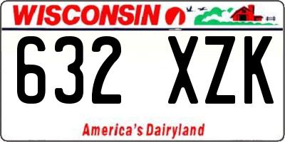 WI license plate 632XZK