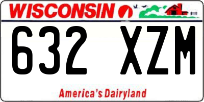 WI license plate 632XZM