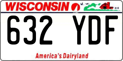 WI license plate 632YDF