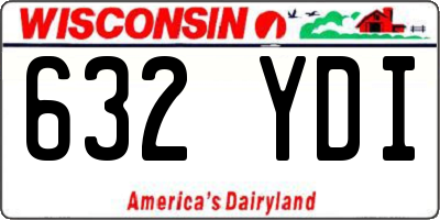 WI license plate 632YDI