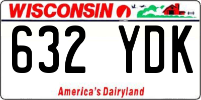 WI license plate 632YDK