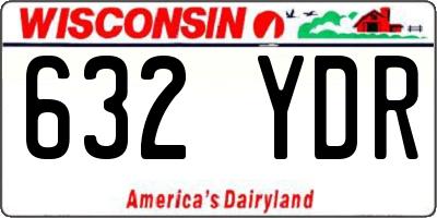 WI license plate 632YDR