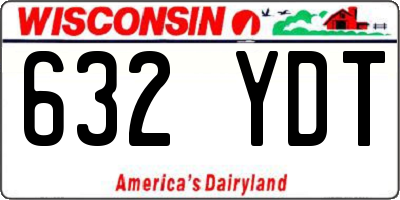 WI license plate 632YDT