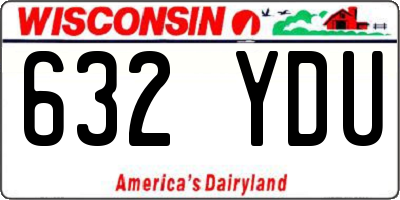 WI license plate 632YDU
