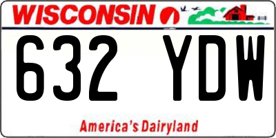 WI license plate 632YDW