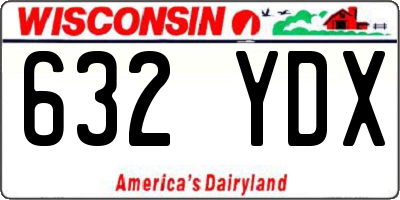 WI license plate 632YDX