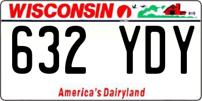 WI license plate 632YDY