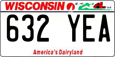WI license plate 632YEA