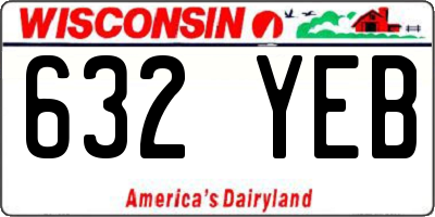 WI license plate 632YEB