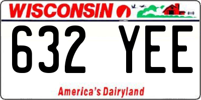WI license plate 632YEE