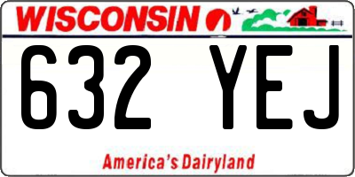WI license plate 632YEJ