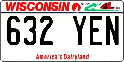 WI license plate 632YEN
