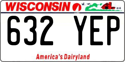 WI license plate 632YEP