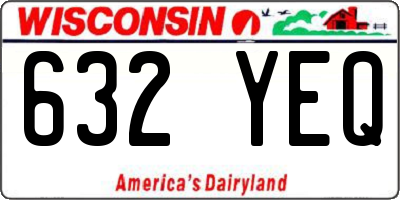 WI license plate 632YEQ