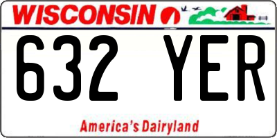 WI license plate 632YER