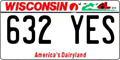 WI license plate 632YES