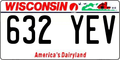 WI license plate 632YEV