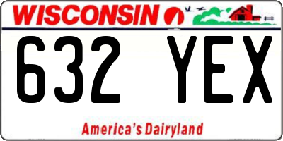 WI license plate 632YEX