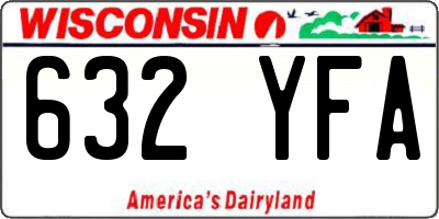 WI license plate 632YFA